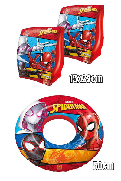 TRENDZONE Spider-Man Swim Ring and Armbands Set of 2 – Children's Pool and Se...