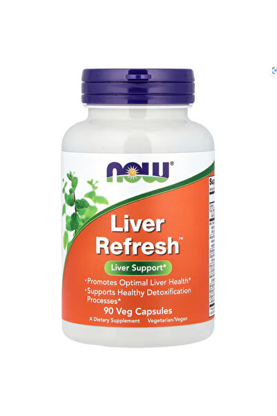 Now Foods Herbal, Liver Refresh with Milk Thistle Extract and unique Herb-Enz...