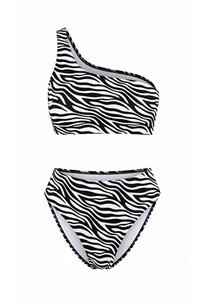 sayina Zebra Asymmetrical Bikini Set