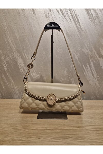 seyyah Stylish Women's Chain Detailed Quilted Double Strap Shoulder and Cross...