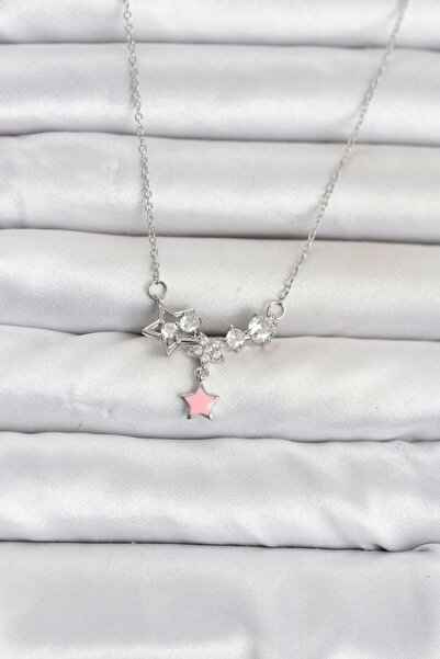 Generic Brand 316L Steel Chain Silver Color Star Model Women's Necklace Tj-Bk...