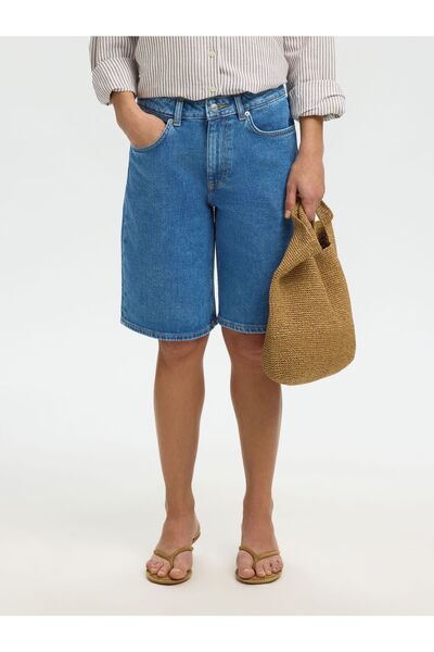 SELECTED Jeansshorts Midblue