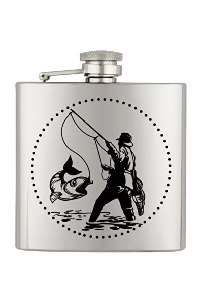 Albainox Υδροδοχείο- Φλασκί Barbaric Stainless Hip Flask 6 Oz-Ψαράς, 40122GR290