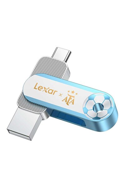 Lexar محرك أقراص USB مزدوج بسعة 128 جيجابايت بتصميم FIFA، طراز JumpDrive D500...