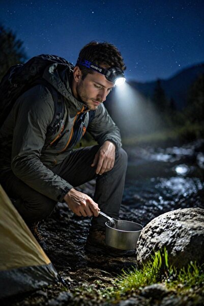 Generic 1 Pc Rechargeable Sensor Led Headlamp Zoomable 800 Lumen Waterproof 9...