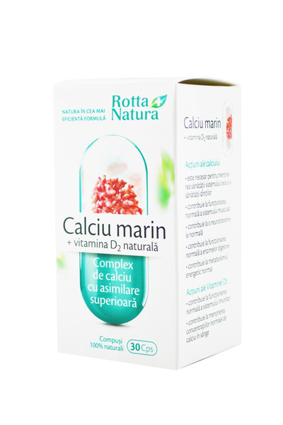 Rotta Natura Calciu Marin + Vitamina D2 30cps