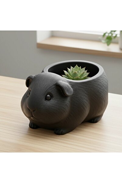 OEM Mini Ghiveci Decorativ Imprimat 3D, Forma Porcusor de Guineea, Suport Pla...