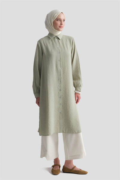 Armine Modal blend long tunic light green
