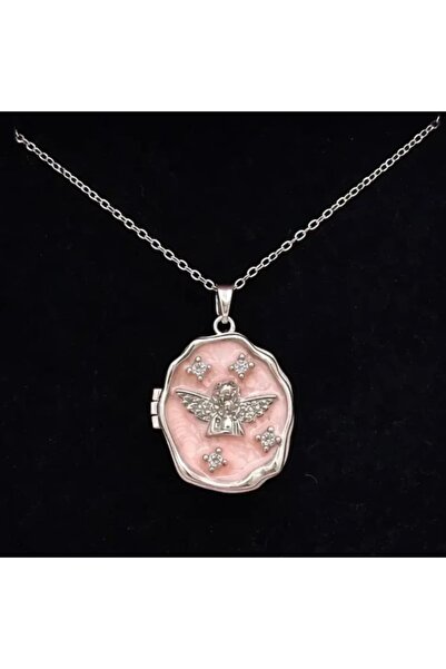 Heda Jewelry Silver Angel Locket Kolye - Kapaklı Anı Kolyesi