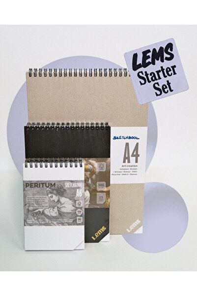 Lems Beginner Sketchbook Set 100Gr, 200Gr, 300Gr A4 A5 A6 Sperta Experto Peritum
