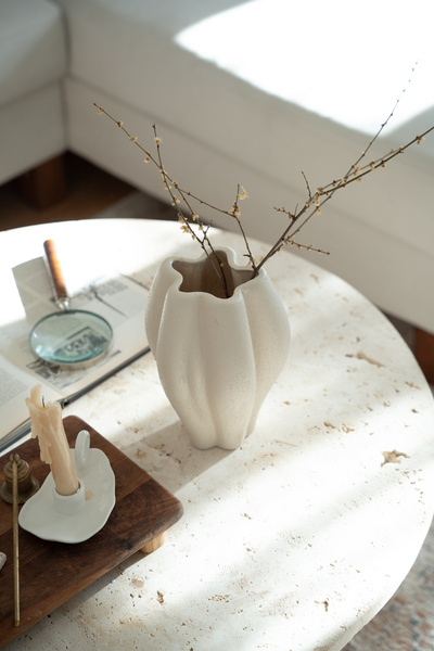 Dekorzdükkan Viole Textured Decorative Vase