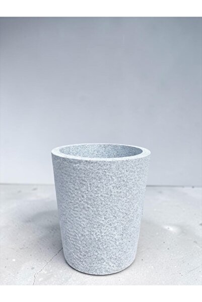 DEKA FORM Salon Balkon Bahçe Saksıs| Beton Görünümlü Plastik Küçük Saksı
