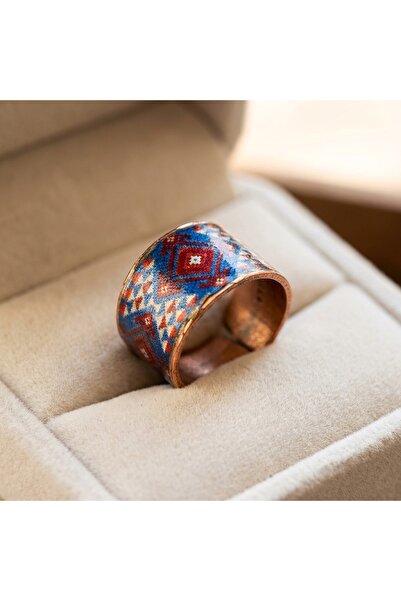 Erol Bakır New Series 1977 Bijouterie Ring 100% Hand Made Copper
