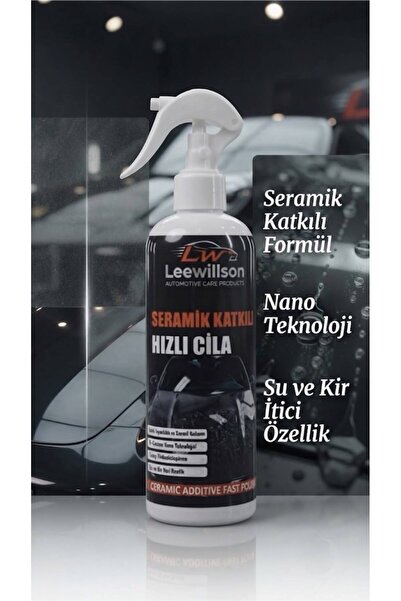 LeeWillson Seramik Katkılı Hızlı Cila – Nano Teknoloji Araç Parlatıcı ve Su İ...