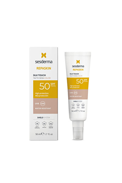 Sesderma REPASKIN Silk Touch Color SPF50, cremă de față colorată, rezistentă ...