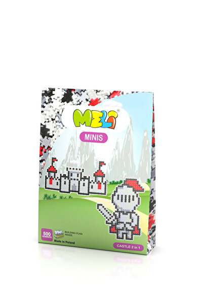 meli Set constructie creativa Minis Castle, Meli, 500 piese, Plastic, Multicolor