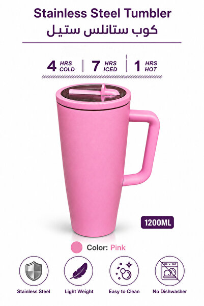 Baytix HOME 1200ml/40oz Insulated Stainless Steel Travel Tumbler with Handle,...
