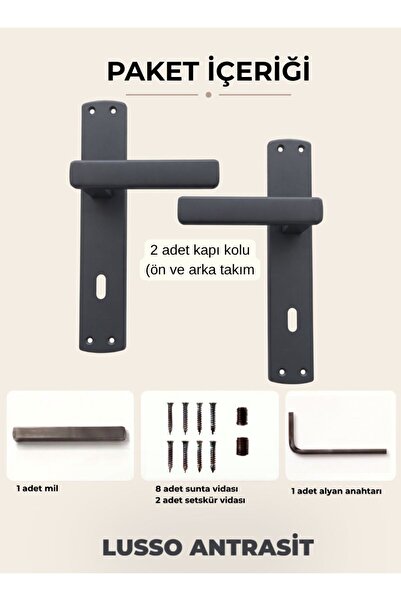 almital mobilya aksesuarları furniture accessories Mâner de ușă cu oglindă Lu...