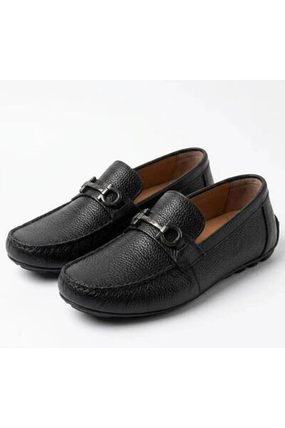Erkek Hakiki Deri Tokalı Loafer