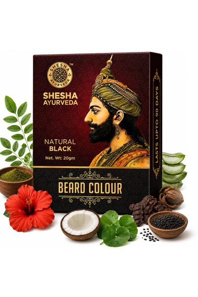 Kottakkal Shesha Ayurveda Beard Colour Natural Black 20grams Pack Of 1