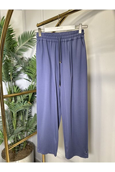 2K 26085 Elastic Waist Lace-Up Trousers Indigo