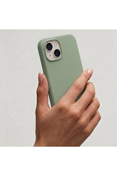 IPhone 15 Uyumlu İçi Kadife Logolu Silikon Kılıf Kapak