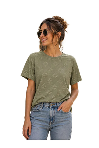 ROSE DAWSON Short Sleeve Stone Printed Women's T-Shirt