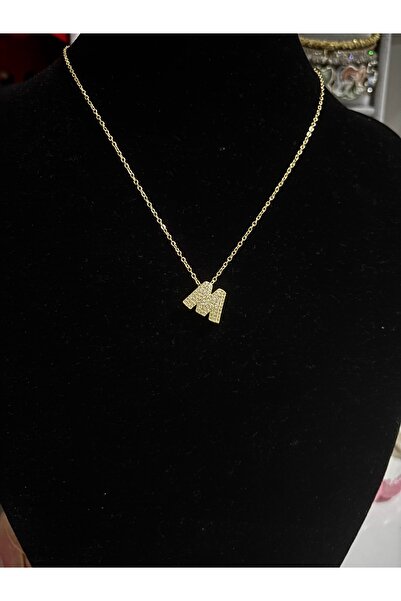 MODA Zircon Stone Letter m Necklace