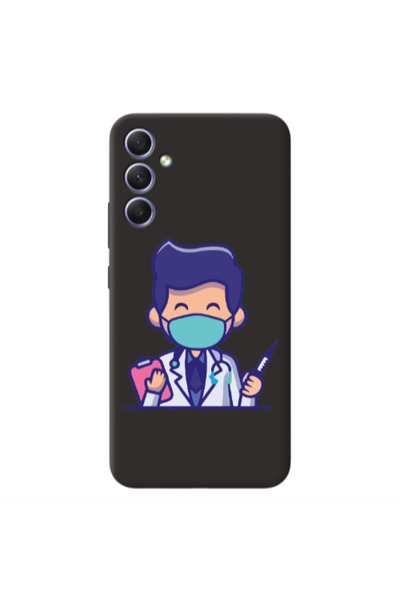 Other Samsung A34 Specialist Doctor Black Colored Silicone TPU Θήκη