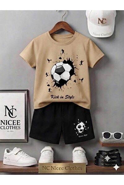 NC Nicee Clothes Summer Children's T-Shirt Shorts Unisex (Ball Printed)