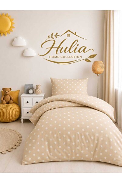 hulia home Elastic Sheet Duvet Cover Set Single Size Cotton Star Pattern Soft...