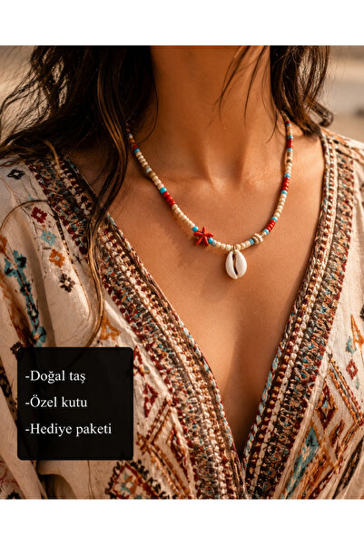 HER ŞEY NOTA www.herseynota.com Marisella Kauri Bohemian Sea Shell Bead Necklace