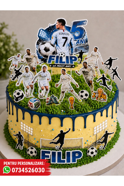 Dulciurim by Loredana Ciulei Topper Fotbal (orice jucator) plastificate set 2...