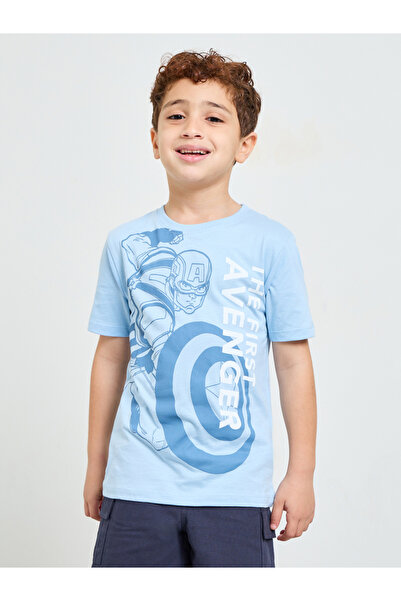 Styli Boys Avengers Print Cotton T-Shirt