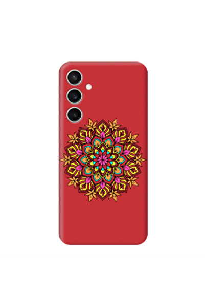 Other Samsung S24 Plus Mandala D6 Red Colored Silicone TPU Θήκη