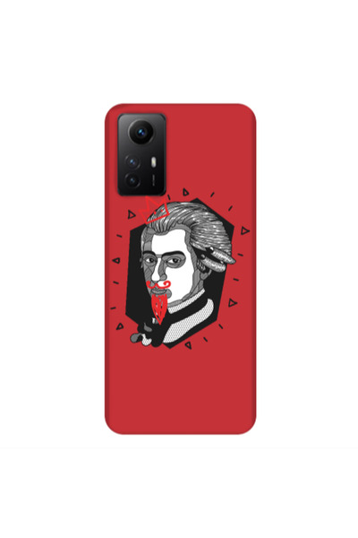 Other Xiaomi Redmi Note 12s Bearded Red Colored Silicone TPU Θήκη