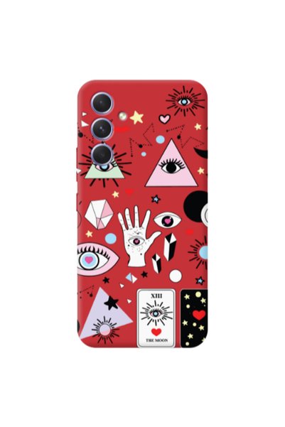 Other Samsung A26 Pyramid eyes Red Colored Silicone TPU Θήκη