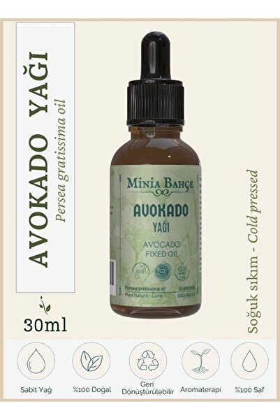 minia bahçe Avocado Oil, 100% Natural and Pure. 30ml