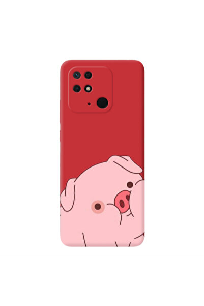Other Xiaomi Redmi 10C Piggy 1 Red Colored Silicone TPU Θήκη