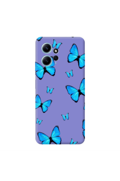 Other Xiaomi Redmi Note 12 4G Mix Butterfly Purple Colored Silicone TPU Θήκη