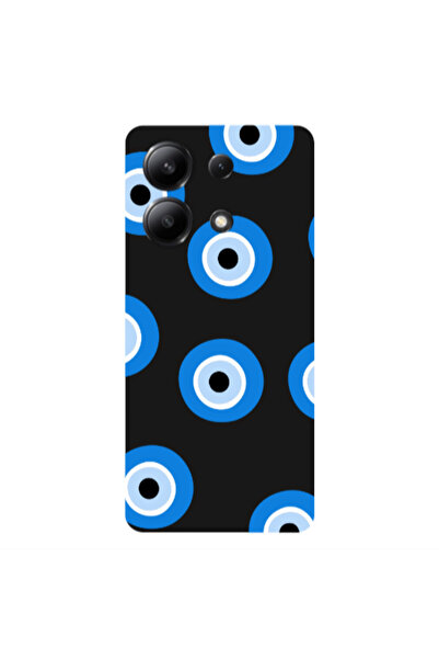 Other Xiaomi Redmi Note 13 4G Evil eyes beads Black Colored Silicone TPU Θήκη