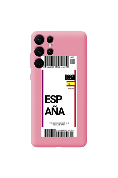 Other Samsung S22 Ultra Espana Arrival Pink Colored Silicone TPU Θήκη