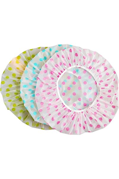 Arabest 3 Pcs Waterproof Shower Caps,Plastic Reusable Bath Cap for Women,Mult...
