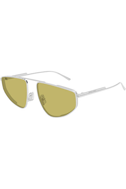Bottega Veneta BV1466S 003 Silver Mustard Aviator Gunes Gozlugu