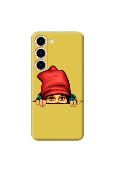 Other Samsung S23 Plus Hidden Girl Yellow Colored Silicone TPU Θήκη