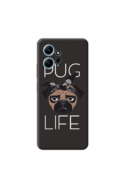 Other Xiaomi Redmi Note 12 4G Pug Life Black Colored Silicone TPU Θήκη