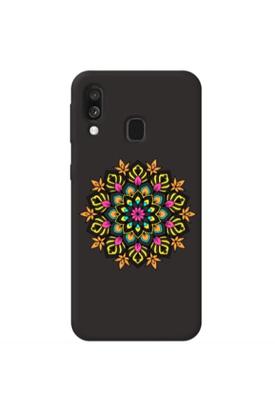 Other Samsung A40 Mandala D6 Black Colored Silicone TPU Θήκη