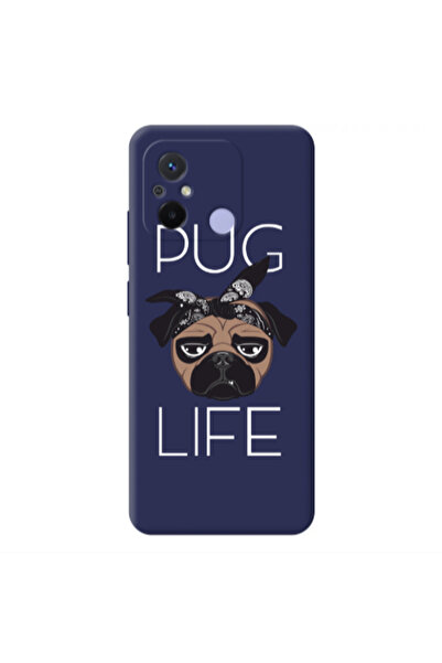 Other Xiaomi Redmi 12C Pug Life Dark blue Colored Silicone TPU Θήκη