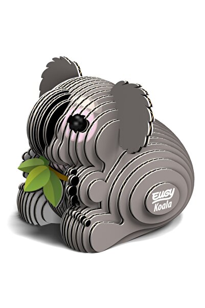 Eugy Puzzle 3D Eugy, Koala, carton reciclat, pentru copii 6+ ani