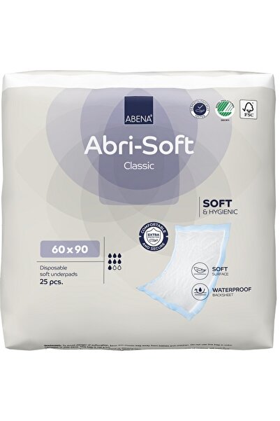 abena Aleze de pat protectoare Abri Soft Classic 2200 ml - 60 x 90 cm - 25 bu...